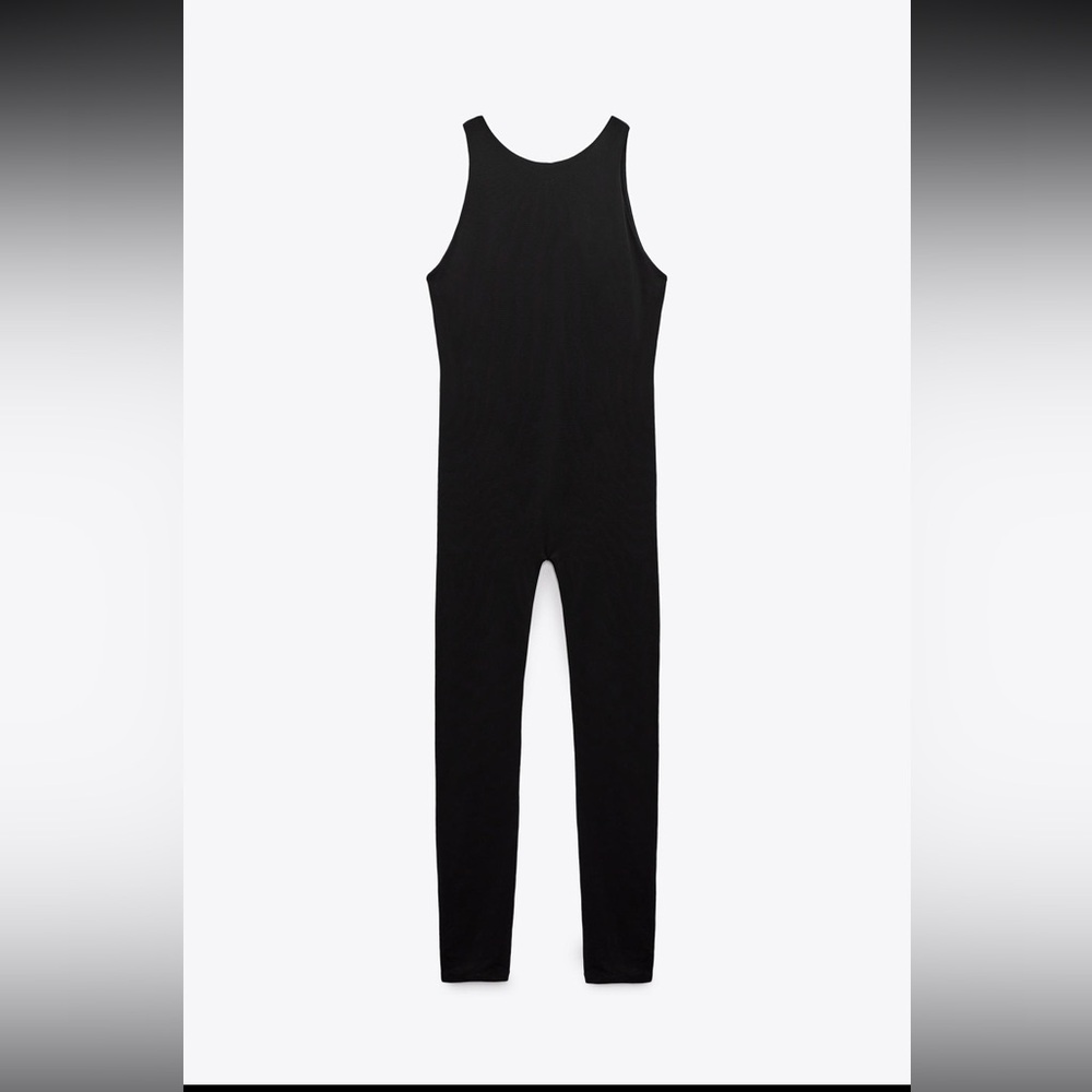Zara Black open back Sleeveless Jumpsuit